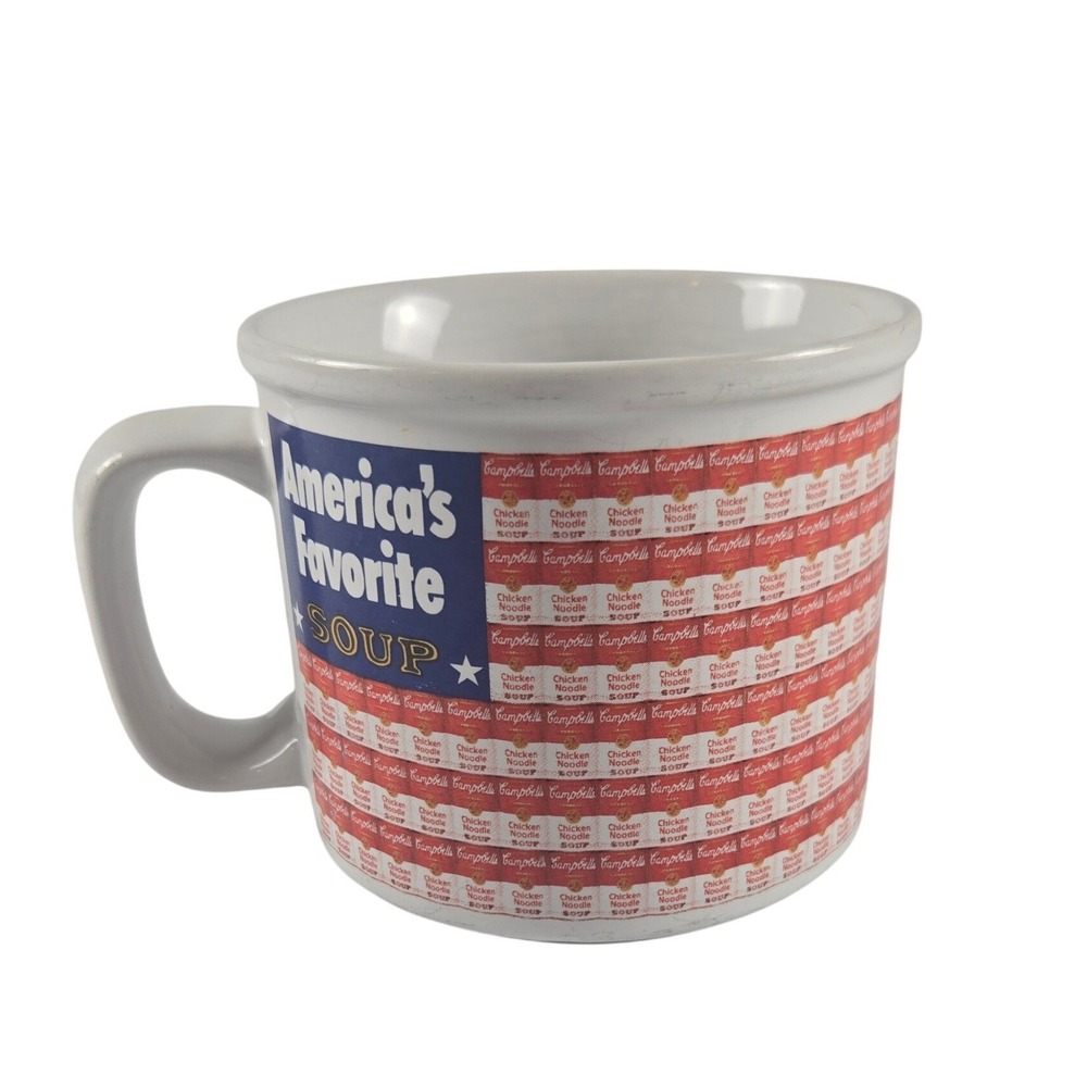 Vintage 1998 Campbell's Soup Mug America's Favorite Soup American Flag